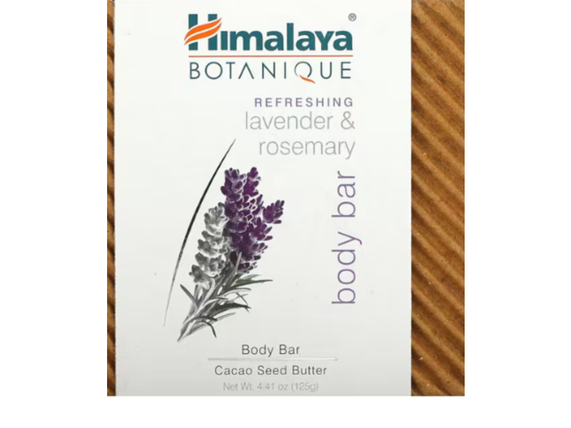 Himalaya Botanique Refreshing Lavender & Rosemary Body Bar, 4.41 oz/125 g