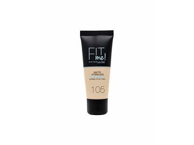 Maybelline Fit Me Matte + Poreless Foundation, 105 Natural Ivory, 30 mL