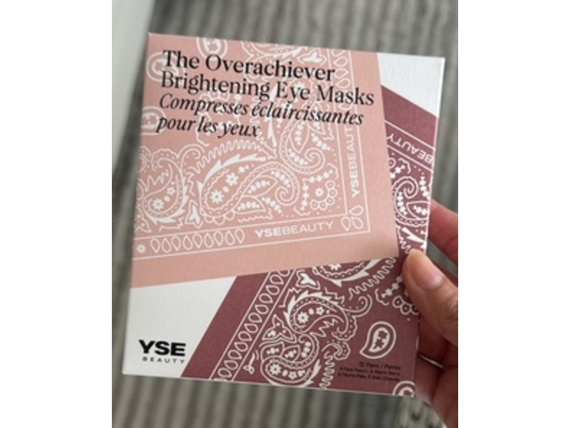 Yse Beauty The Overachiever Brightening Eye Masks, Bandana Print, 12 Pairs