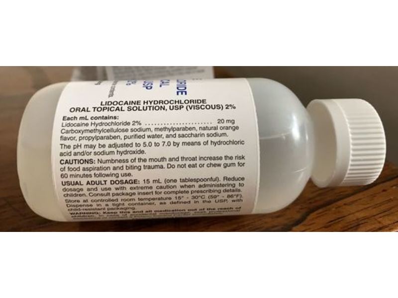 Lidocaine Hydrochloride Oral Topical Solution, USP (Viscous) 2%, 100 mL, Akorn (RX)