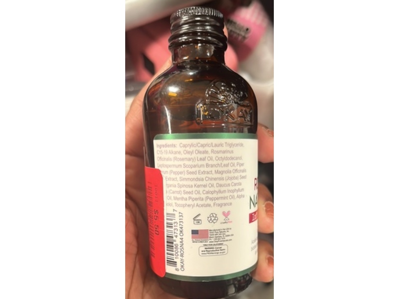 Okay Rosemary Natural Oil, Biotin, 4 oz/118 mL