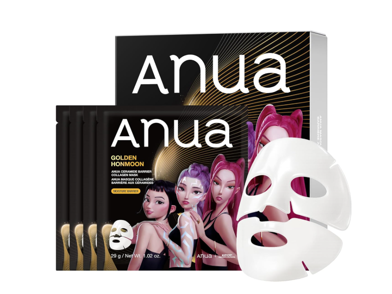 Anua Ceramide Barrier Collagen Mask, Golden Honmoon, 1.02 oz/29 g, 4 Count