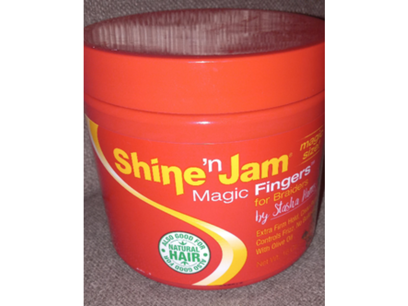 Magic Finger Shine'n jam Extra firm Hold, Olive Oil, 16 oz/454 g