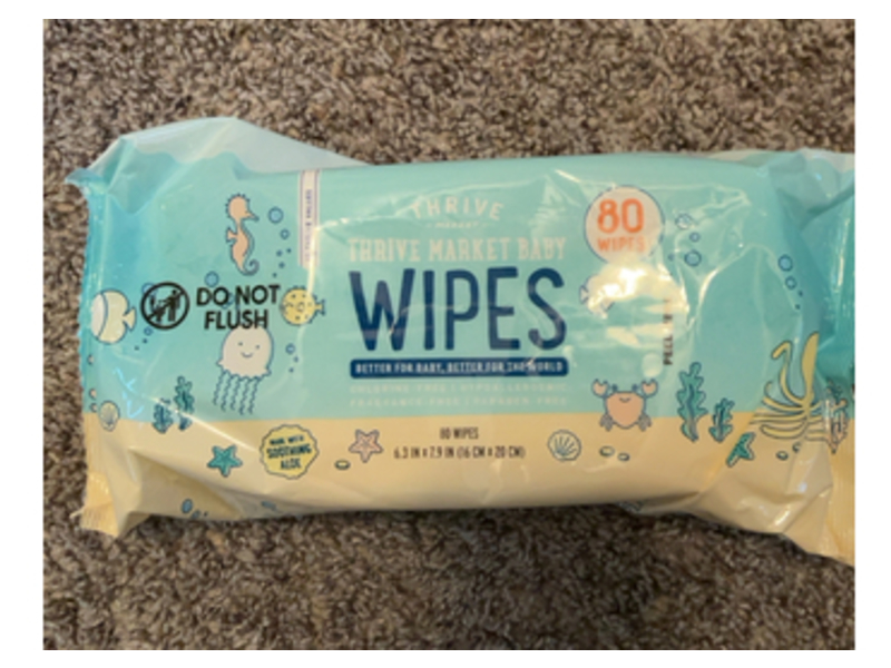 Thrive Baby Wipes, 80 Wipes