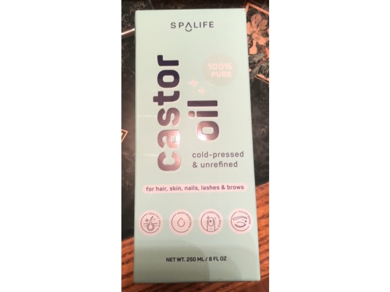 SpaLife 100% Pure Castor Oil, 8 fl oz/250 mL