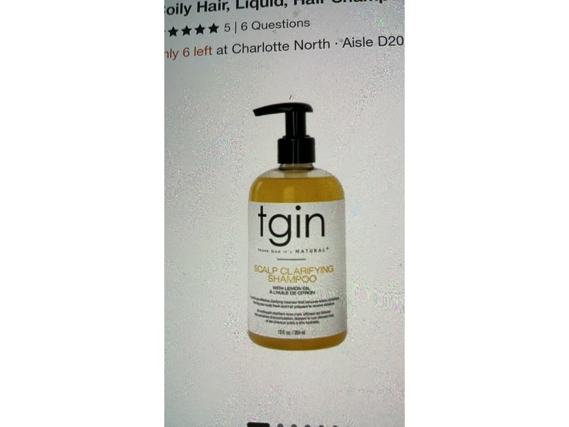 tgin Scalp Clarifying Shampoo, Lemon Oil, 12 fl oz/354 mL