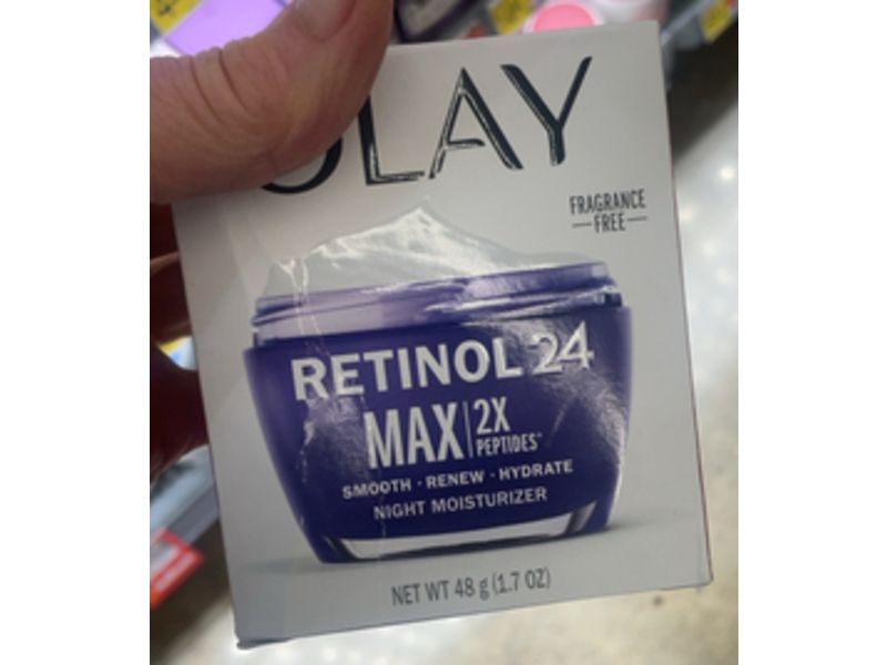 Olay Retinol 24 Max 2X Peptides Night Moisturizer, 1.7 oz/48 g
