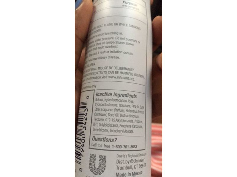 Dove Dry Spray Antiperspirant, Revive, 3.8 oz/107 g