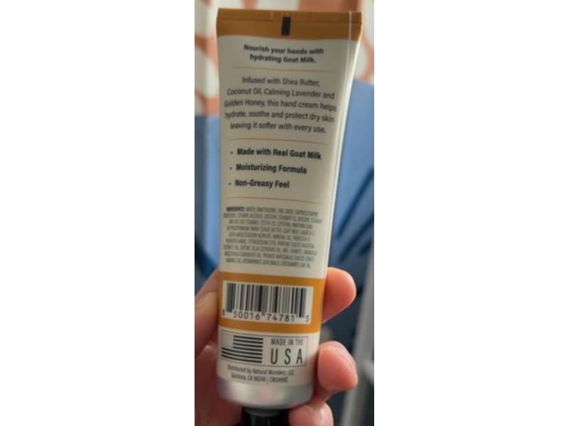Creamery Glow Goat Milk Hand & Body Cream, Honey, 3 fl oz/89 mL
