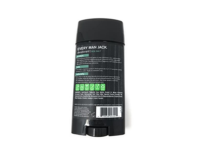 Every Man Jack Deodorant, Sea Salt, 2.7 oz/76.5 g