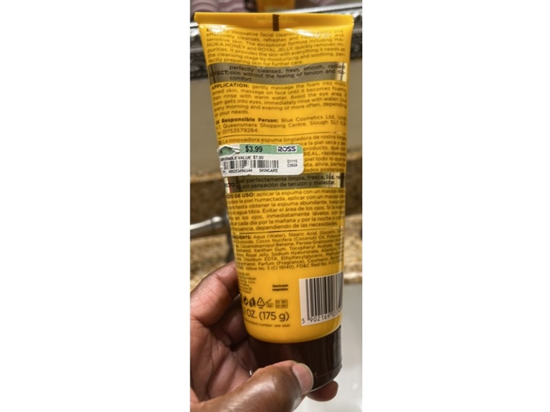 Bielenda Face Cleansing Foam, Manuka Honey Elixir, 6.2 oz/175 g