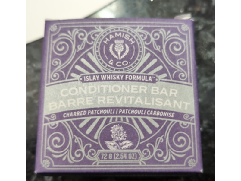 Hamish & Co. Islay Whisky Formula Conditioner Bar, Charred Patchouli, 2.54 oz/72 g