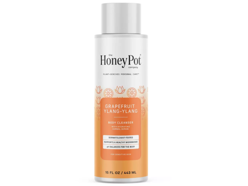 The Honey Pot Company Hydrating Body Cleanser, Grapefruit & Ylang Ylang, 15 fl oz/443 mL
