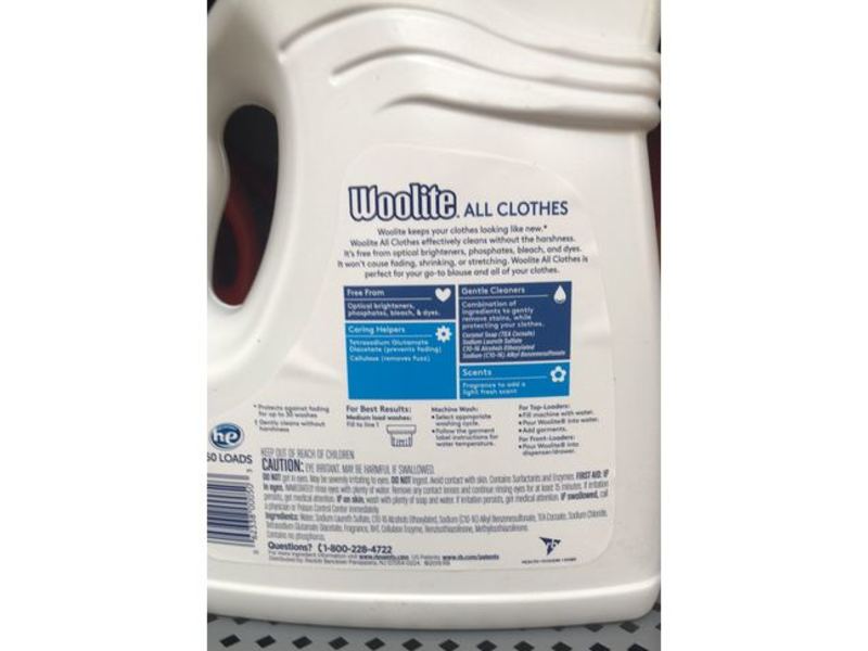 Woolite All Clothes Laundry Detergent, 60 Loads, 90 fl oz/2.66 L