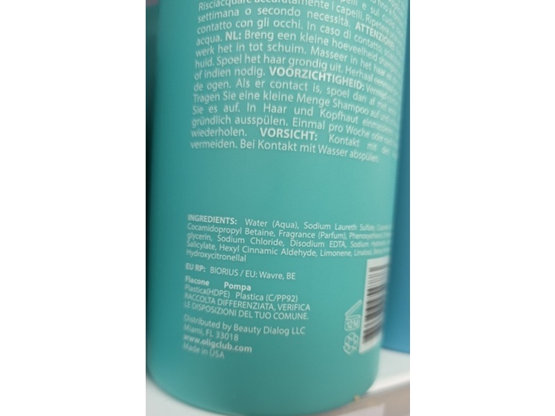 Oli G Pure Detox Clarifying Shampoo, 33.8 fl oz/1000 mL