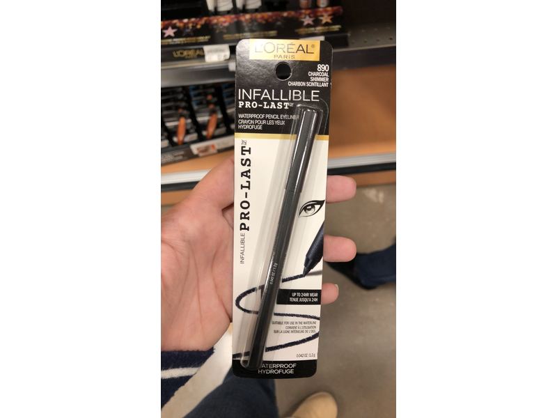 L'Oreal Paris Makeup Infallible Pro-Last Pencil Eyeliner, Charcoal, 0.042 oz