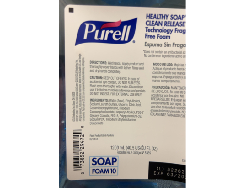 Purell Healthy Hand Soap, 40.5 fl oz/1200 mL, Pack Of 2