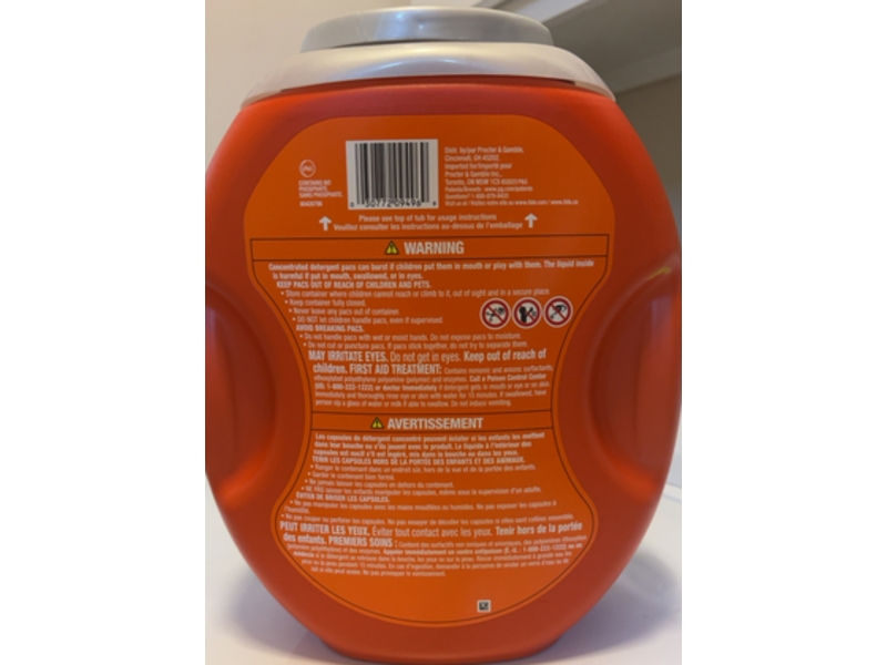 Tide Ultra OXI Power Pods Laundry Detergent, 76 oz/2.17 kg, 45 Count