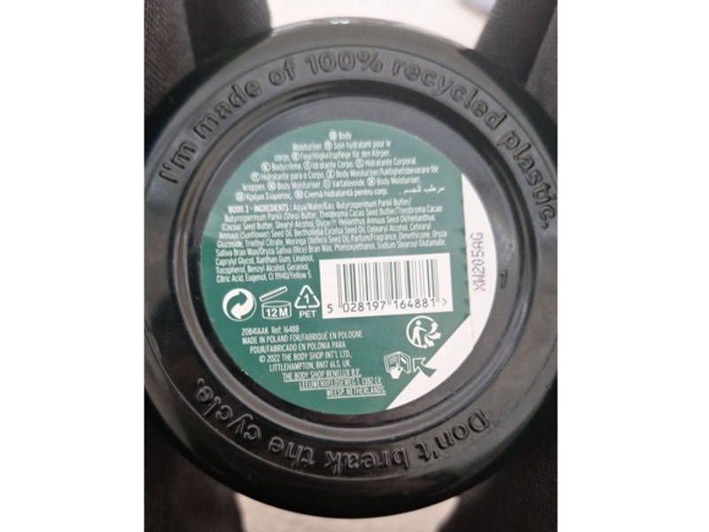 The Body Shop Body Butter, Moringa, 6.75 oz/200 mL