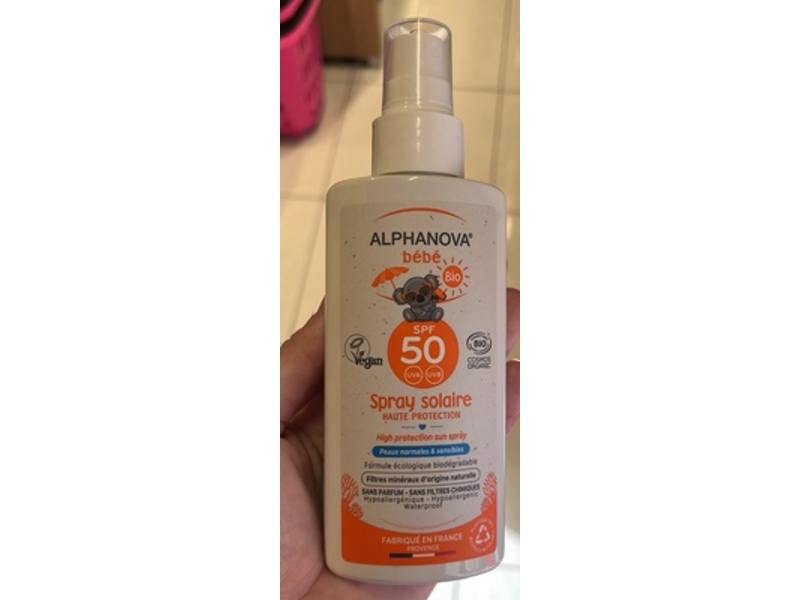 Alphanova Baby Sun Spray, SPF 50, 4.41 fl oz/125 mL