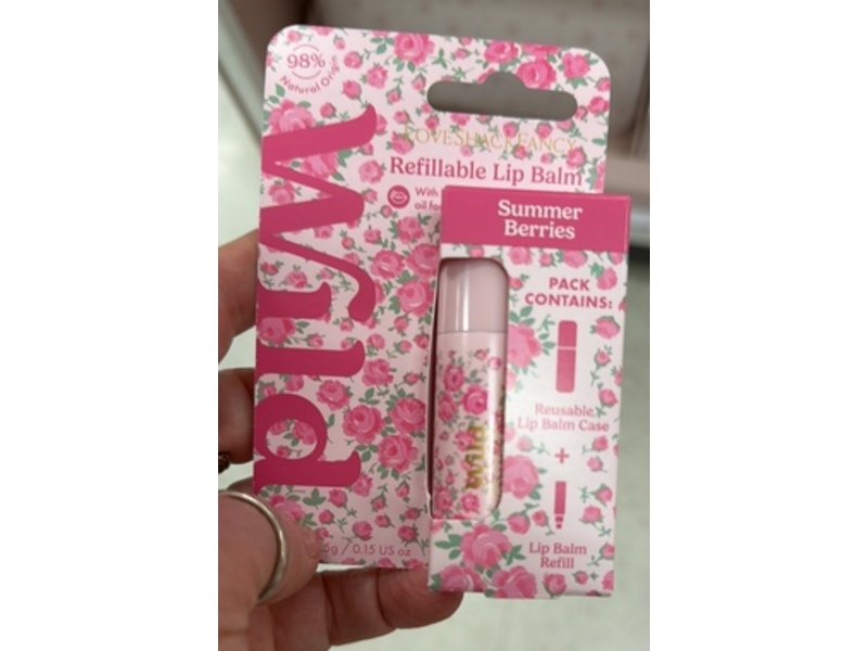 Wild Refillable Lip Balm, Summer Berries, 0.15 oz/4.5 g