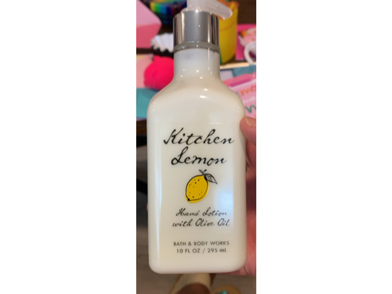 Bath & Body Works Kitchen Lemon Hand Lotion, Olive Oil, 10 fl oz/295 mL