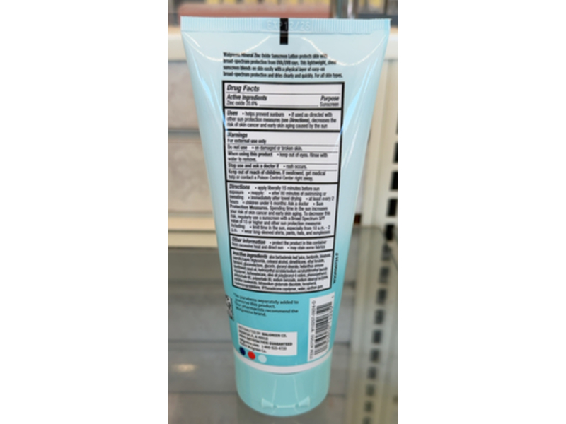 Walgreens Sunscreen Lotion, SPF 50, 6 fl oz/177 mL