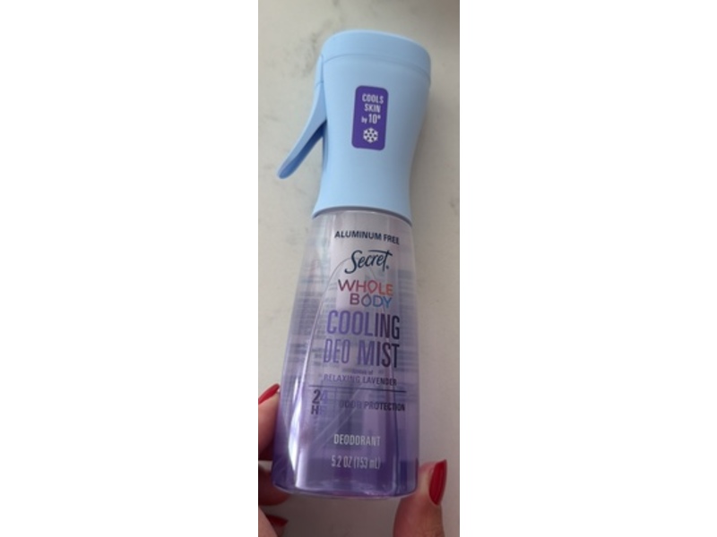 Secret Cooling Whole Body Deo Mist, Relaxing Lavender Scent, 5.2 fl oz/153 mL