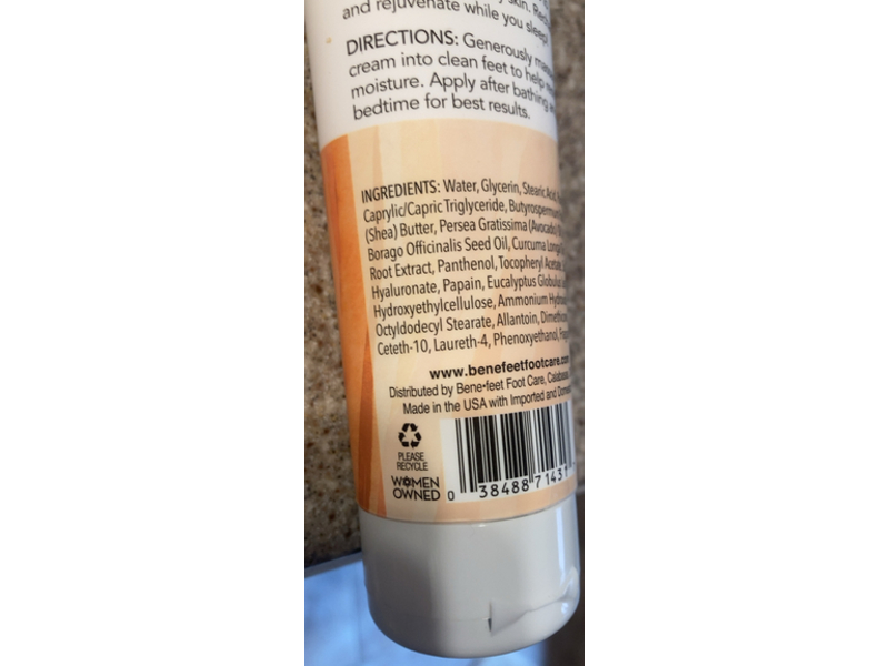 Benefeet Sweet Dreams Overnight Foot Repair, 4 oz/113 g
