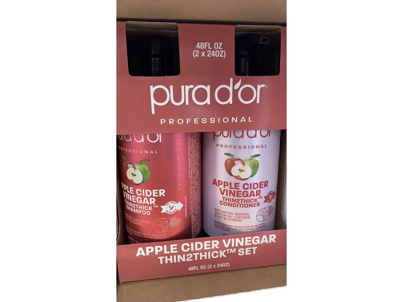 Pura d'or Professional Thin2Thick Set, Apple Cider Vinegar, 48 fl oz