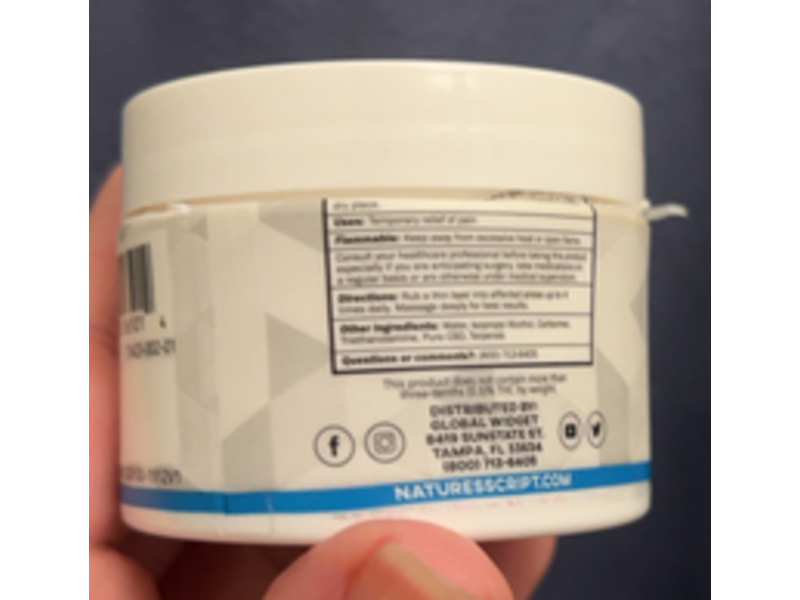 Nature's Script CBD Cryotherapy Pain Relief Gel, 100 Mg
