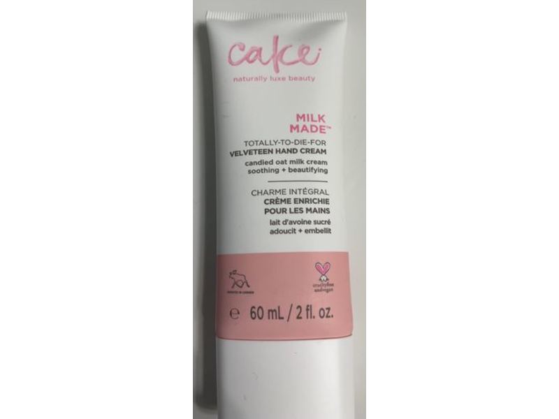 Cake Beauty Milk Made Velveteen Hand Cream, 2 fl oz/60 mL
