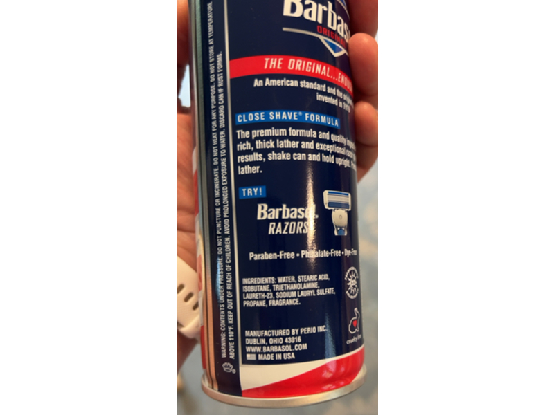 Barbasol Thick & Rich Shaving Cream, Original, 10.5 fl oz/298 g, Pack Of 3