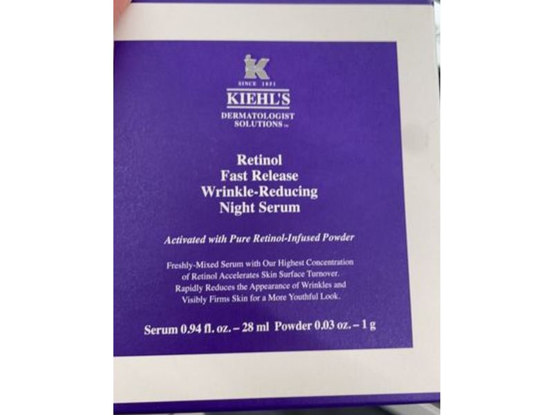 Kiehl's Retinol Fast Release Wrinkle Reducing Night Serum + Powder, 0.94 fl oz/28 mL + 0.03 oz/1 g