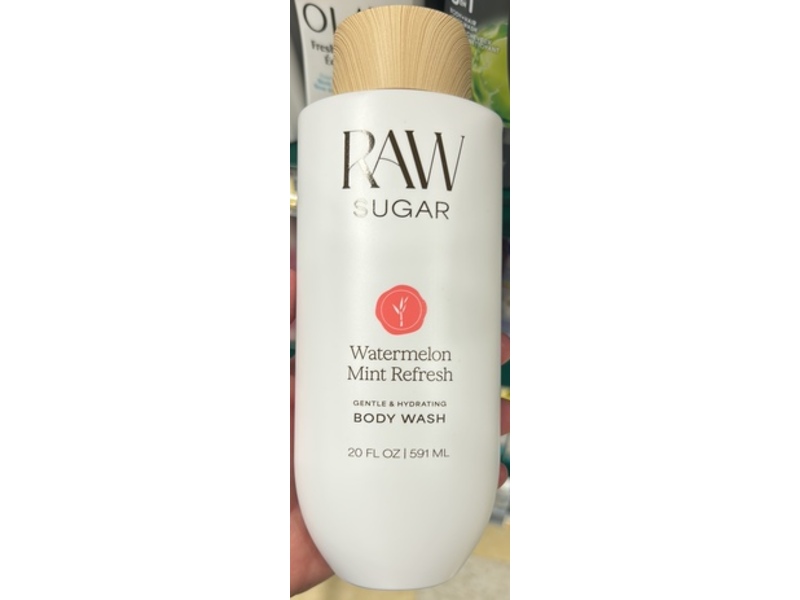 Raw Sugar Refresh Gentle & Hydrating Body Wash, Watermelon Mint, 20 fl oz/591 mL