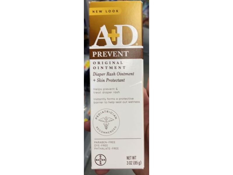 A+D Origial Diaper Rash Ointment + Skin Protectant, 3 oz/85 g