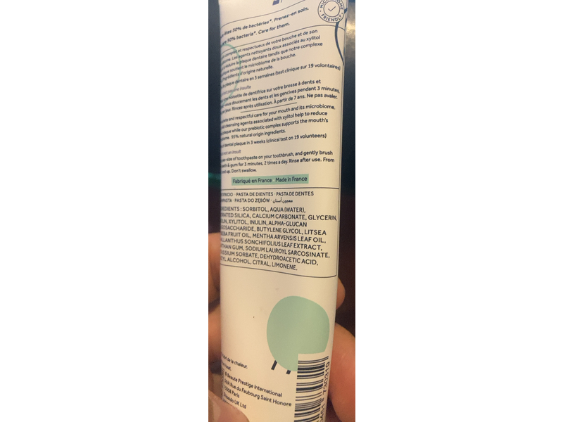 Gallinee Oral Care Prebiotic Toothpaste, Mint & Verbena, 3.4 fl oz/75 mL