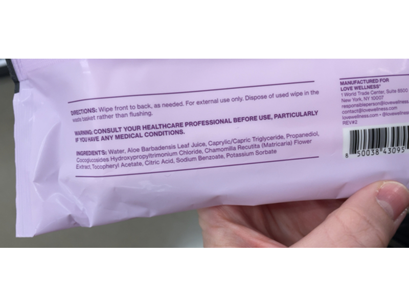 Love Wellness pH Balanced Vulva Wipes, 40 Count, Pack Of 2