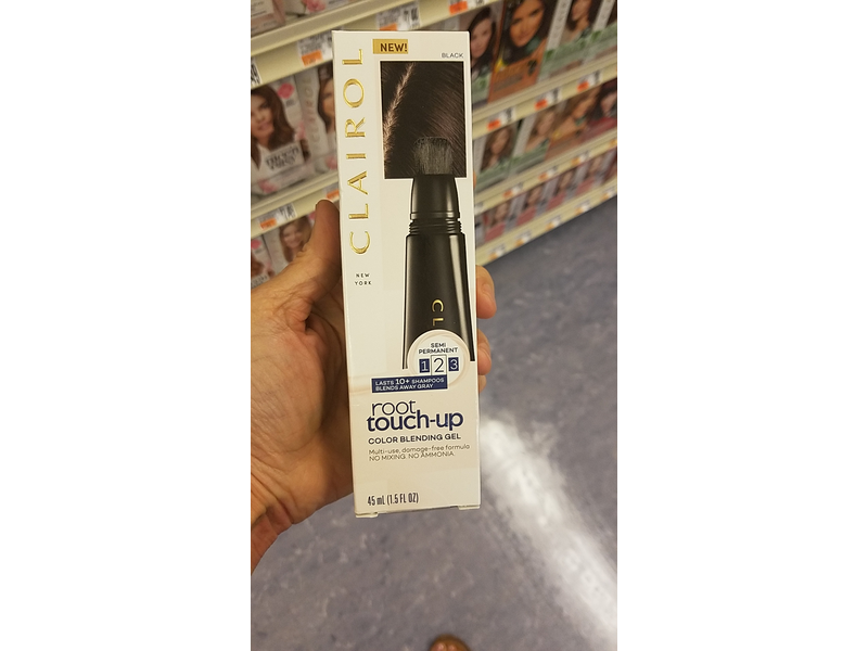 Clairol Semi-Permanent Root Touch-Up Color Blending Gel, Black, 1.5 fl oz/45 mL.