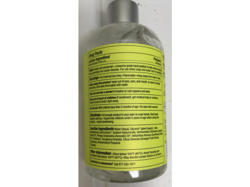 Lemyn Organics Medical Grade Hand Sanitizer Gel, 12 fl oz/355 mL