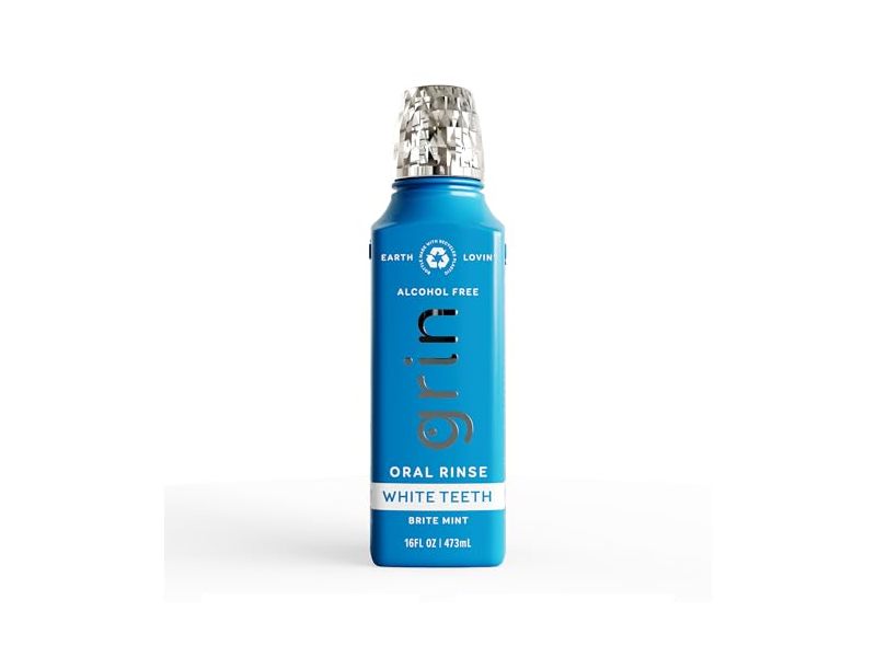 Grin White Teeth Oral Rinse, Brite Mint, 16 fl oz/473 mL
