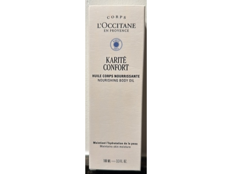 L'Occitane En Provence Karité Confort Nourishing Body Oil, Shea, 3.3 fl oz/100 mL