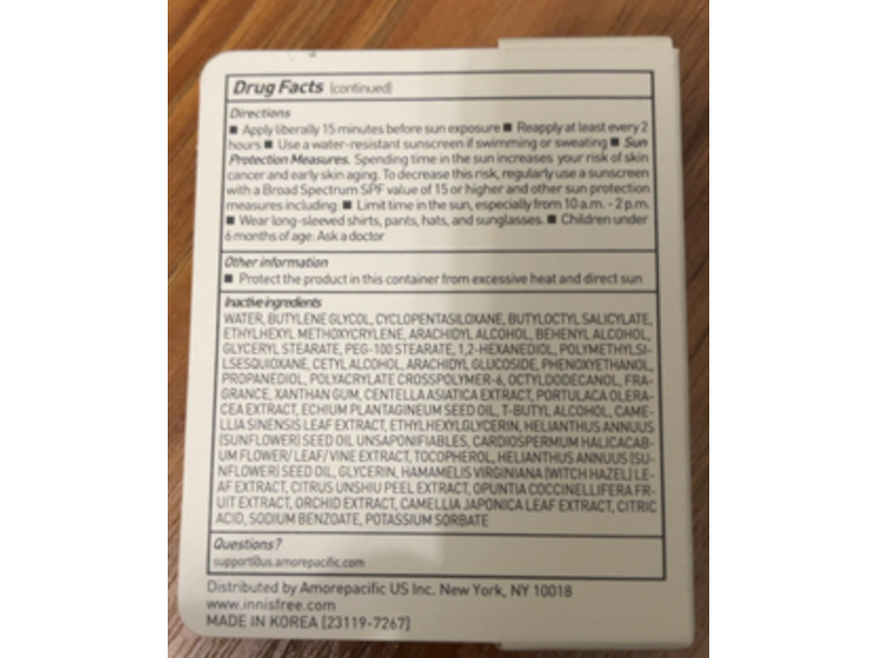 Innisfree Daily UV Defense Sunscreen, SPF 36, 0.33 fl oz/10 mL