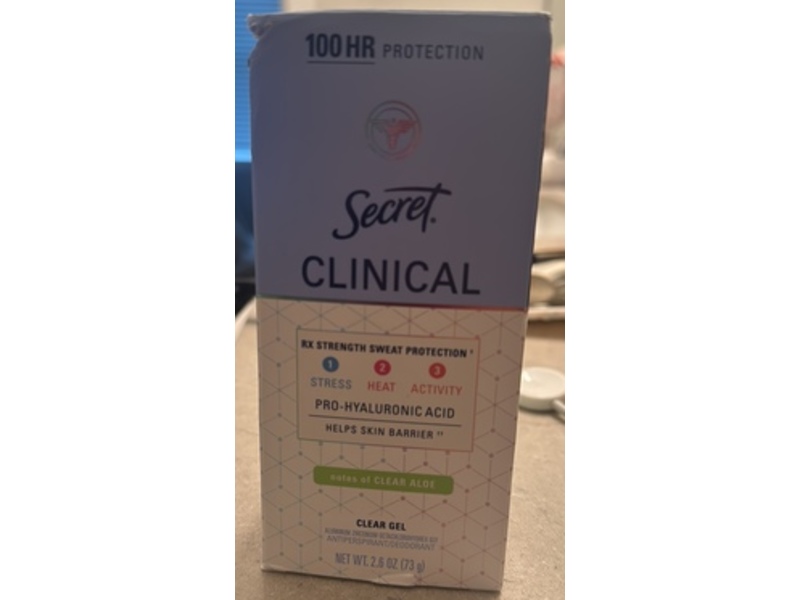 Secret Clinical Antiperspirant/Deodorant, Clear Gel, 2.6 oz/73 g