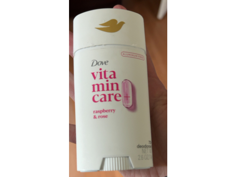 Dove Vitamin Care+ Deodorant, Raspberry & Rose, 2.6 oz/74 g