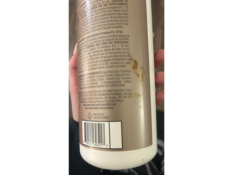 Schwarzkopf BlondMe Premium Developer, 9% 30 Volume, 33.8 fl oz/1 L