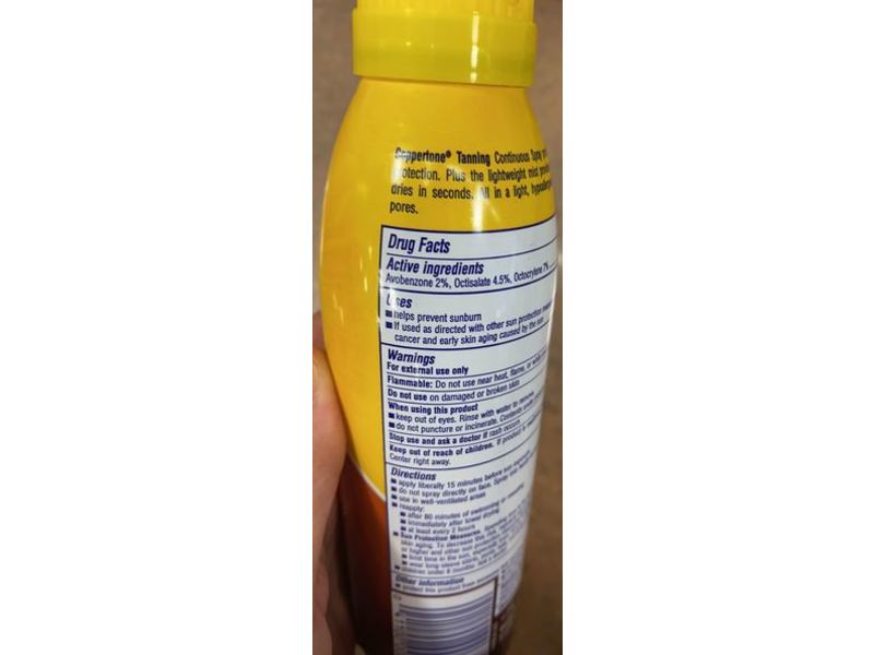 Coppertone Sunscreen Spray, Tanning, SPF 15, 5.5 oz/156 g