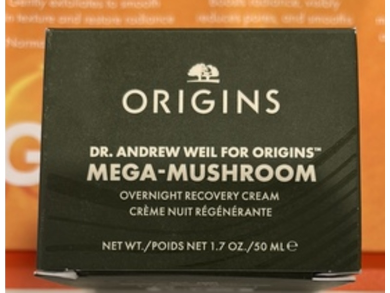 Origins Overnight Recovery Cream, Mega-Mushroom, 1.7 oz/50 mL