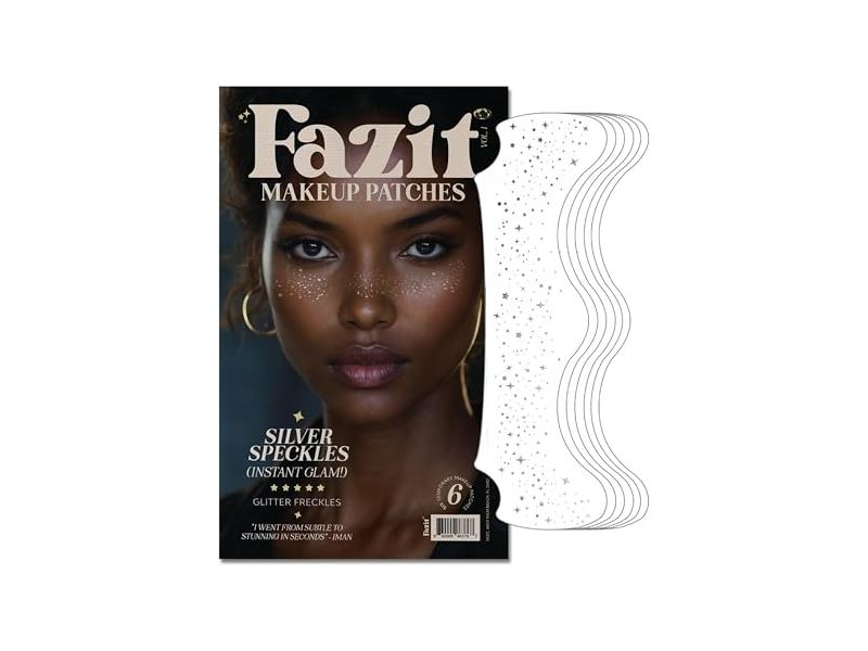 Fazit Makeup Patches Glitter Freckle, Silver Speckles, 6 Count