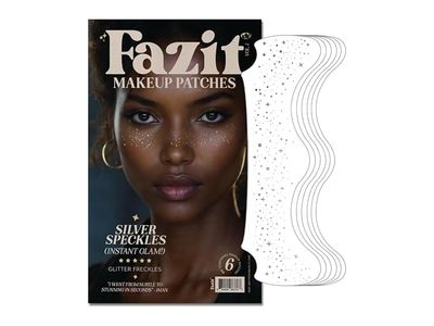 Fazit Makeup Patches Glitter Freckle, Silver Speckles, 6 Count